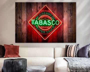 Neonbord van Tabasco van Ron Van Rutten