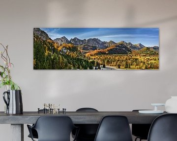 Panorama de montagne des Alpes d'Allgäu en Bavière