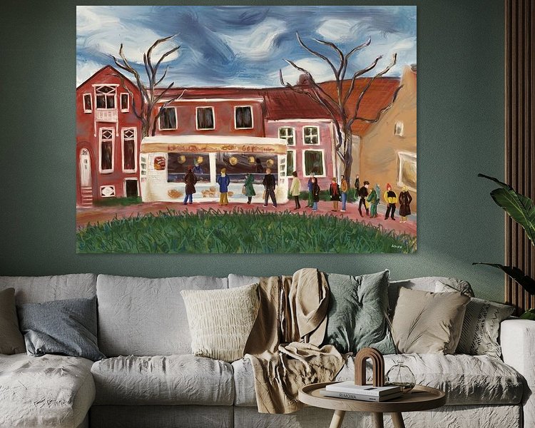 Voorbeeld van het werk in een kamer