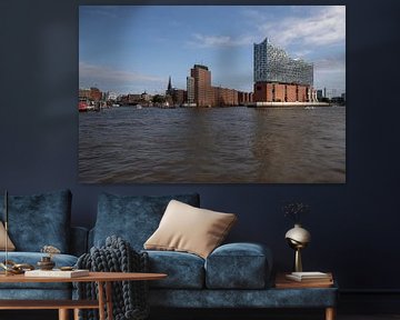 Hamburg's Speicherstadt met de Elbphilharmonie Concert Hall van Alexander Wolff