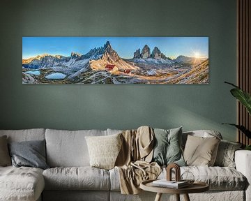 Dolomites mountain panorama at the Three Peaks by Voss Fine Art Fotografie