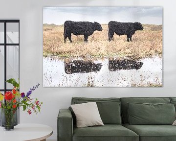 Mozaïek koeien op Texel van Monique Giling