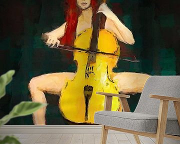 Nacktes Cello von Arjen Roos