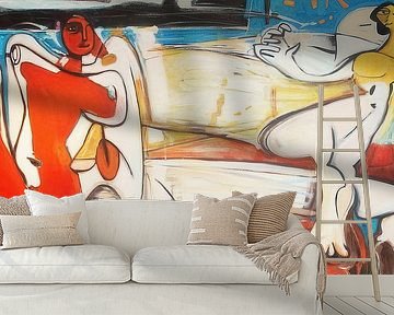 Badende dames van Frans Mandigers