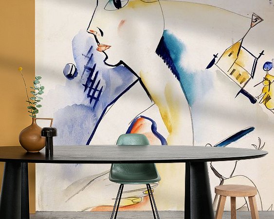 Voorbeeld van het werk in een kamer