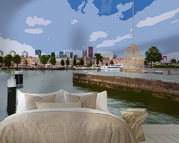 Skyline Rotterdam abstract