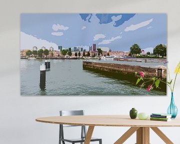 Skyline Rotterdam abstrakt von Danny den Breejen