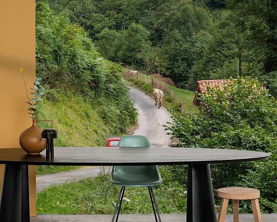 Voorbeeld van het werk in een kamer