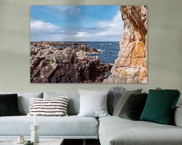Views over the rocky coast of Ouessant in France by Martijn Joosse