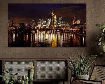 De skyline van Frankfurt van Roland Brack