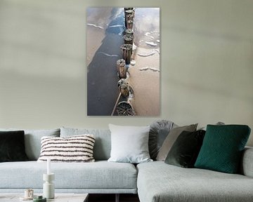 Breakwaters near Schoorl aan Zee by Rob Donders Beeldende kunst