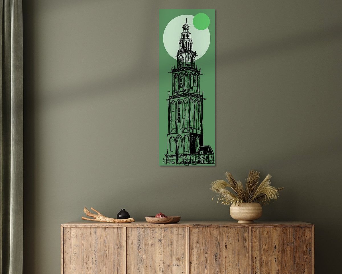 Voorbeeld van het werk in een kamer