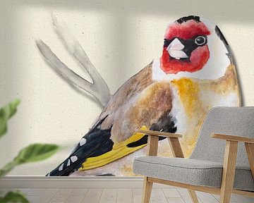 Putter met schaduw vogel illustratie van Angela Peters