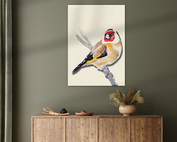 Putter met schaduw vogel illustratie van Angela Peters