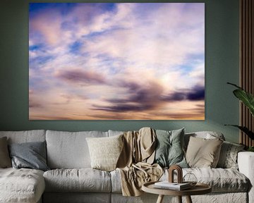 Kleurrijke wolken bij zonsondergang abstract van Dieter Walther