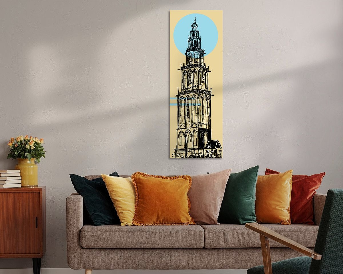 Voorbeeld van het werk in een kamer