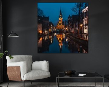 Grote of Sint-Laurenskerk (Alkmaar) in the evening - january 2022