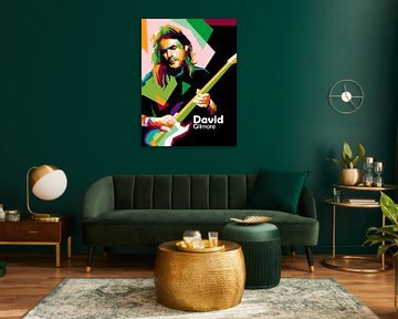 David Gilmour in popartportretten van miru arts
