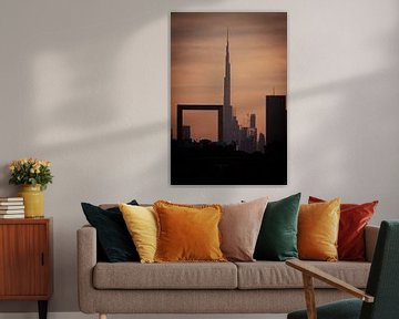 Burj Khalifa bij zonsondergang van Michiel van den Bos