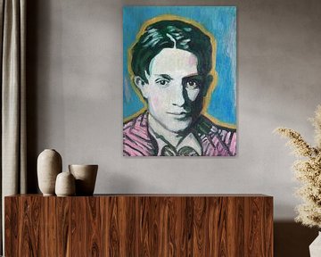 Portret van Picasso van Helia Tayebi Art