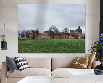 Zicht op kasteel Doornenburg van Jurjen Jan Snikkenburg