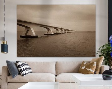 Zeeland Brücke Sepia
