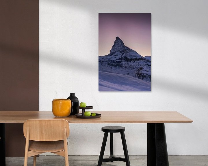 Beispiel: Matterhorn im Dämmerungslicht bei Sonnenuntergang im Winter von Martin Steiner
