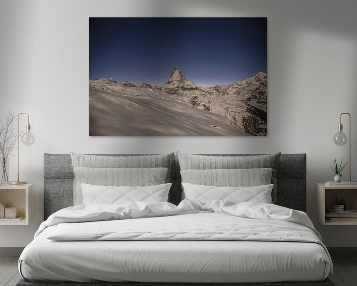 Beispiel: Matterhorn im Mondschein nach dem Sonnenuntergang im Winter von Martin Steiner