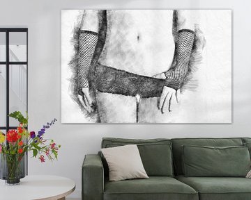 Femme avec une culotte (érotique, dessin) sur Art by Jeronimo