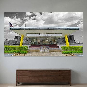 USA erstes McDonald's Restaurant Ölskizze