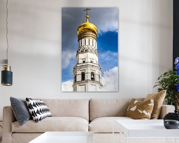 Klokkentoren van Ivan de Grote in het Kremlin in Moskou, Rusland van WorldWidePhotoWeb