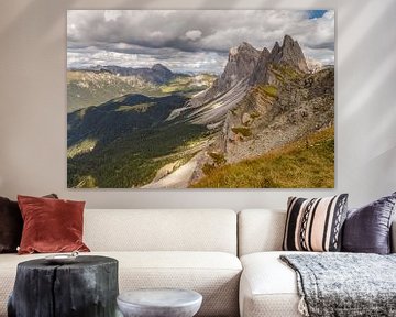 Seceda dans les Dolomites. sur Menno Schaefer