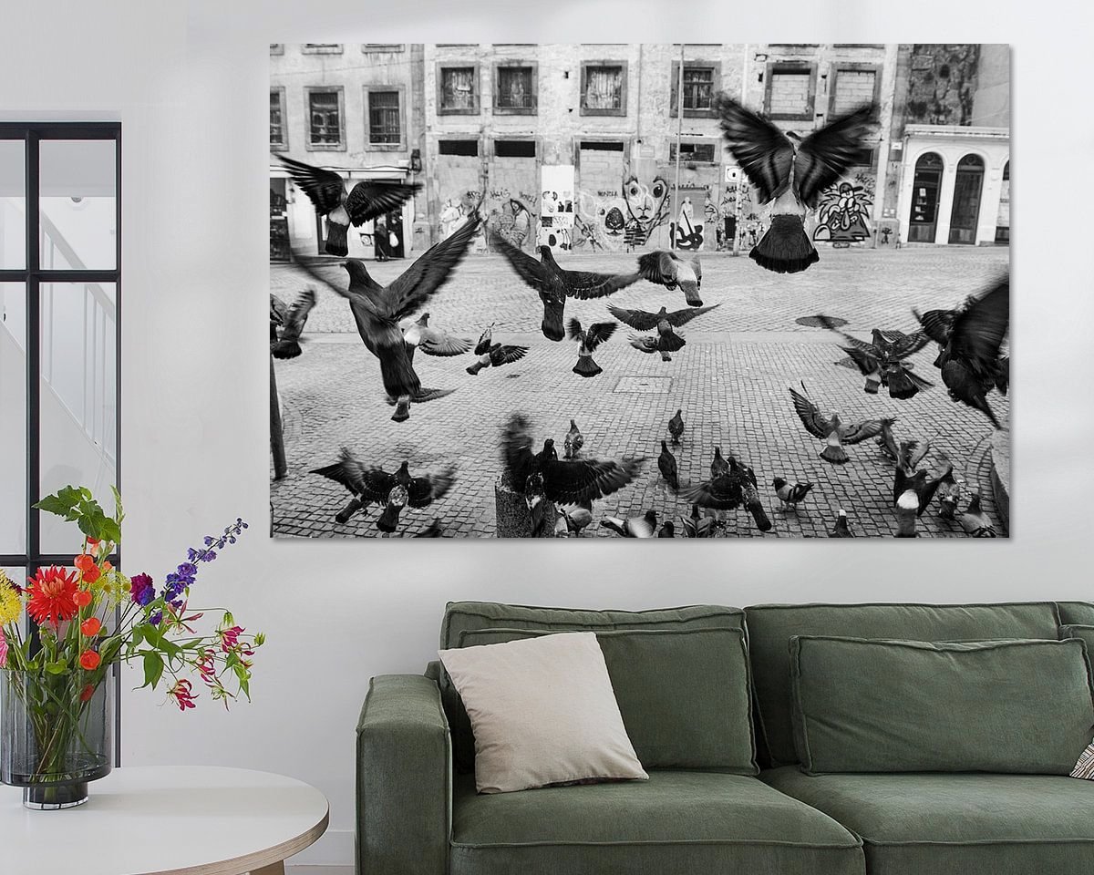 Voorbeeld van het werk in een kamer
