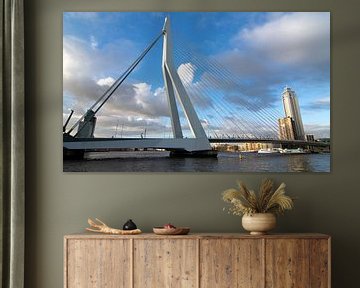 Erasmus bridge over the Nieuwe Maas in Rotterdam by Robin Verhoef