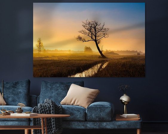 Voorbeeld van het werk in een kamer