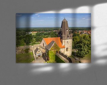 Uitzicht over het kasteel en de omgeving van Bad Bentheim