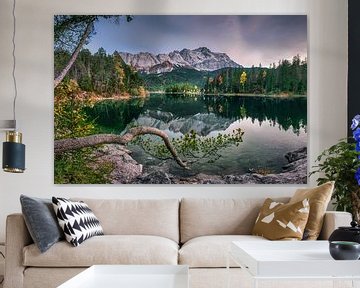 Bergsee in Bayern mit Zugspitze von Voss Fine Art Fotografie