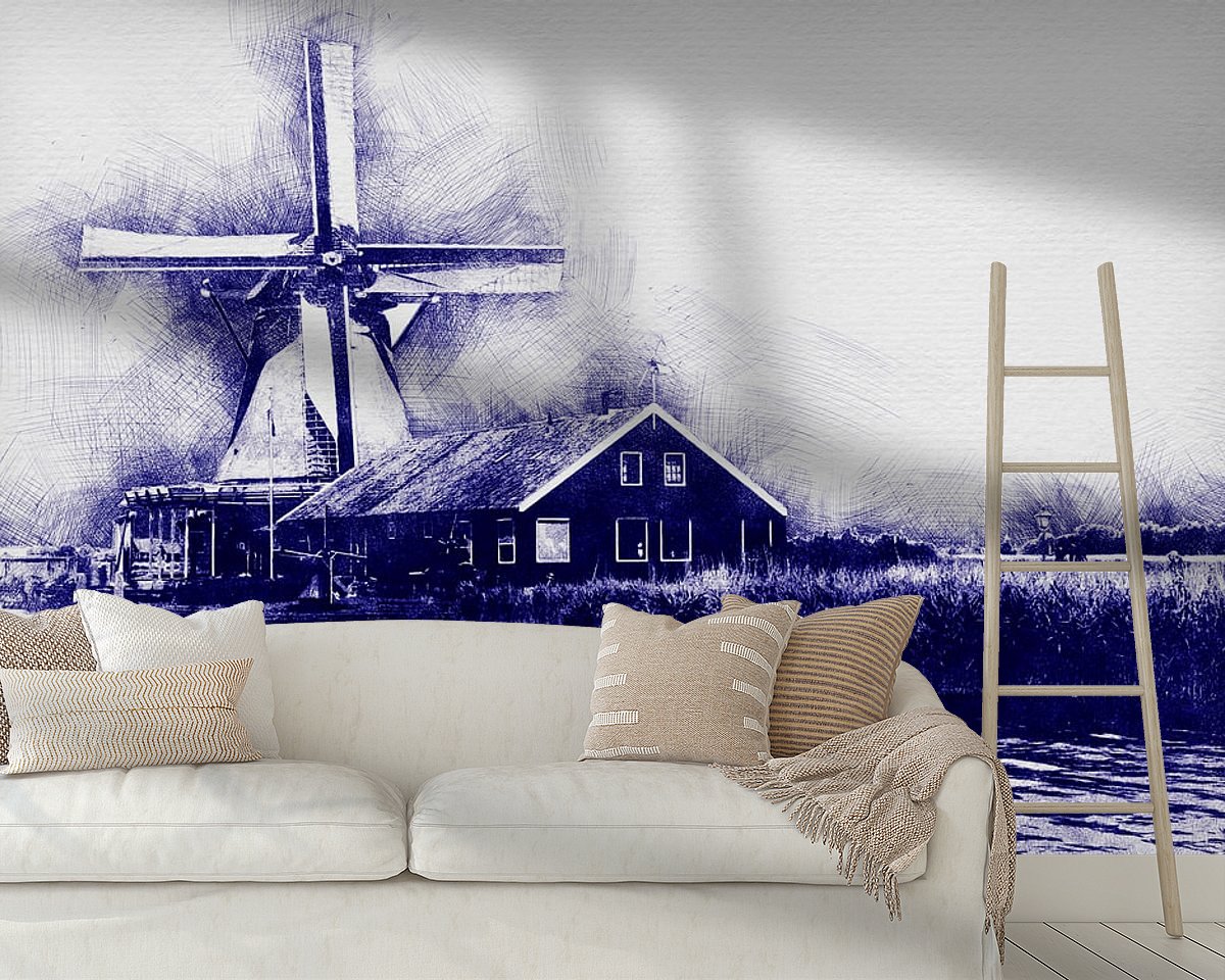 Voorbeeld van het werk in een kamer