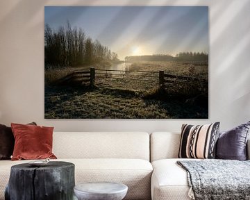 Een frisse morgen in december van Hilde Remerie Photography and digital art