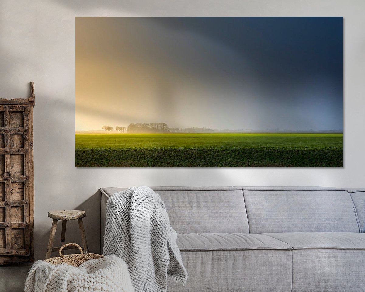 Voorbeeld van het werk in een kamer