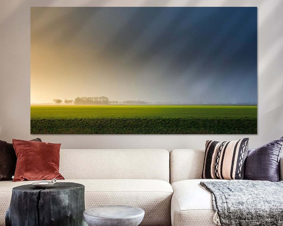 Voorbeeld van het werk in een kamer