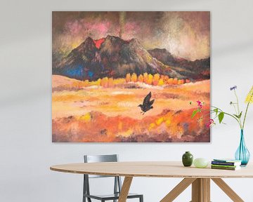 Der Vogel und der glühende Vulkan von Galerie Ringoot