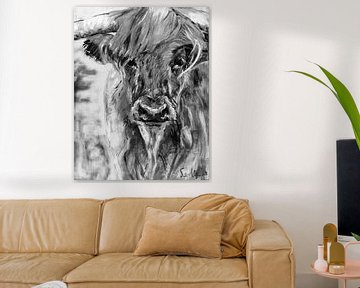 Scottish Highlander portrait black and white by Liesbeth Serlie