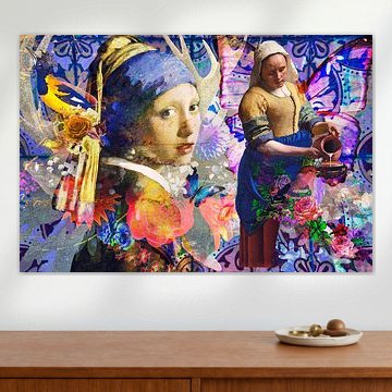 Meisje met de Parel in Popart Vermeer in het rijk der verbeelding