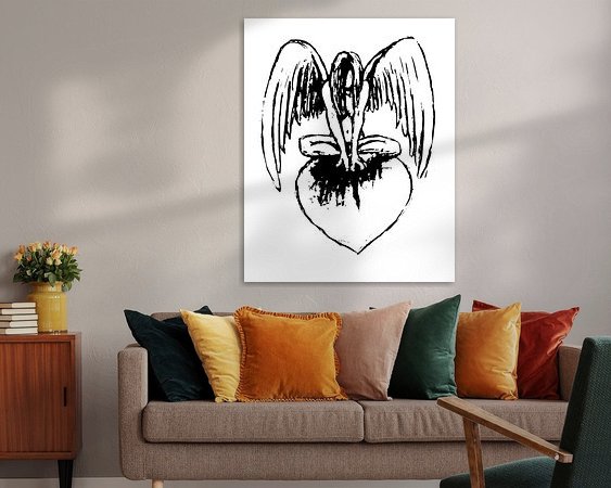 Voorbeeld van het werk in een kamer