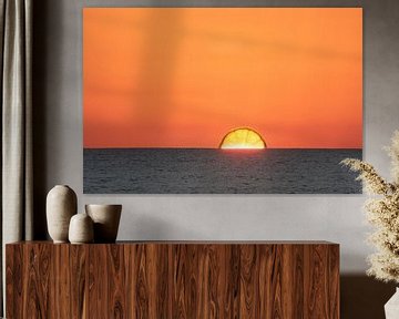 Orange Sunset van Peter van Dam