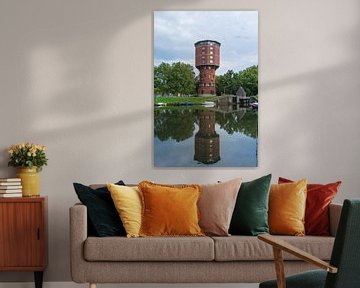 Château d'eau Turfmarkt à Zwolle au canal Almelose