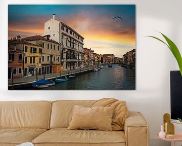 Venise au coucher du soleil | photographie de voyage Italie, Europe sur Willie Kers