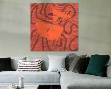 Orangenpelikan von Bella Brown