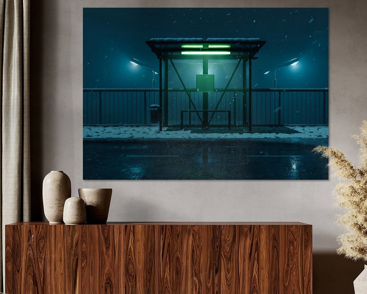 Voorbeeld van het werk in een kamer